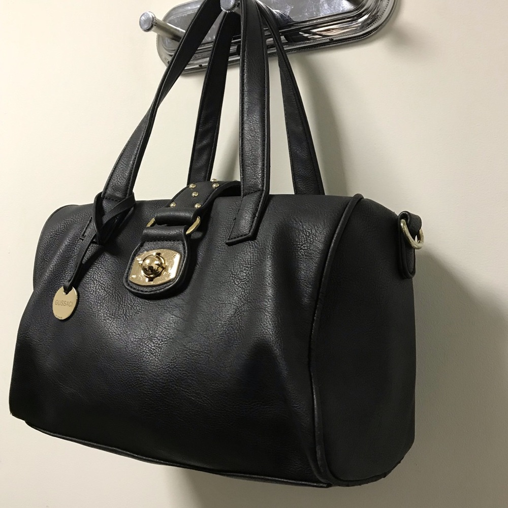 Nice Gussaci Black Gold Studded Bag! - Picture 12 of 13